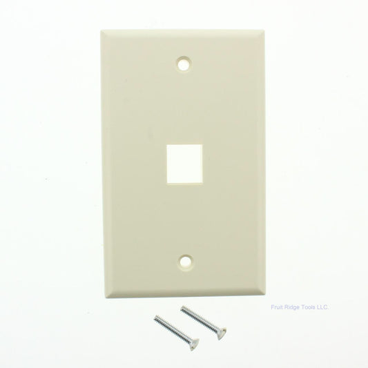 Leviton 40701-BA Almond 1-Gang Quickport Jack 1-Port Nylon Wallplate Nylon Cover