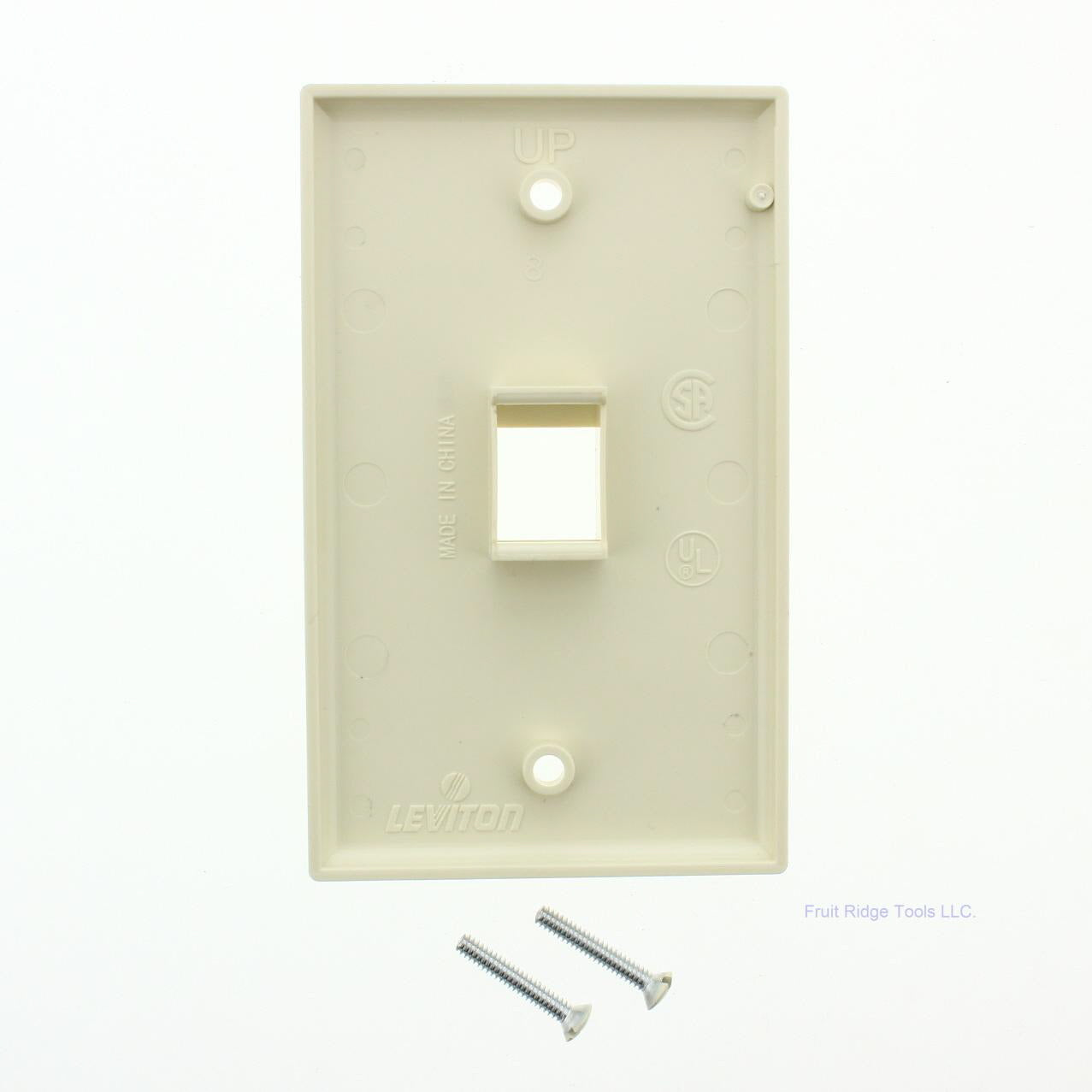 Leviton 40701-BA Almond 1-Gang Quickport Jack 1-Port Nylon Wallplate Nylon Cover