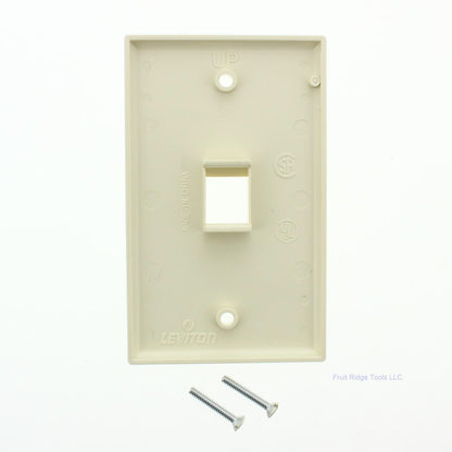 Leviton 40701-BA Almond 1-Gang Quickport Jack 1-Port Nylon Wallplate Nylon Cover