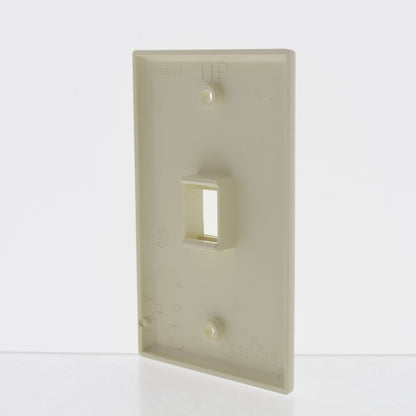 Leviton 40701-BA Almond 1-Gang Quickport Jack 1-Port Nylon Wallplate Nylon Cover