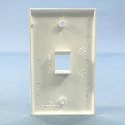 Leviton 40701-BW White 1-Gang Residential Quickport 1-Port Data Wallplate Cover
