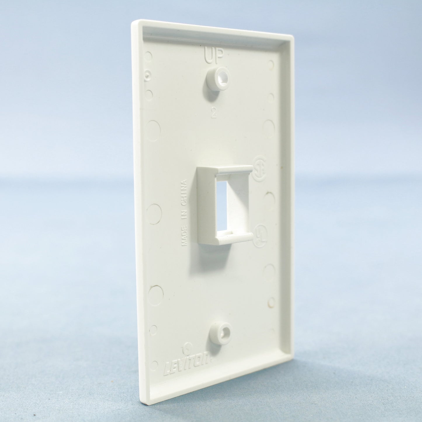 Leviton 40701-BW White 1-Gang Residential Quickport 1-Port Data Wallplate Cover