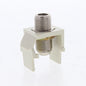 Leviton Almond Quickport Nickel F-Type Coaxial Cable Connector Jack 40731-BA