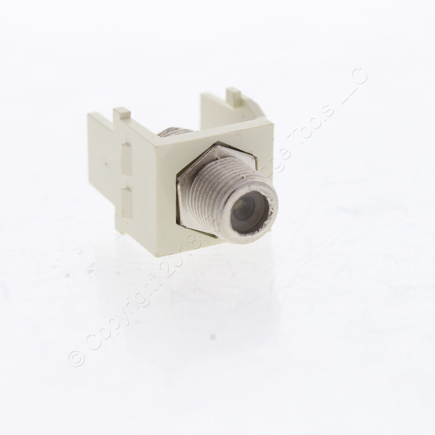 10 Leviton Almond Quickport Nickel F-Type Coaxial Cable Connector Jacks 40731-BA