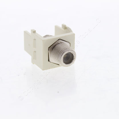 10 Leviton Almond Quickport Nickel F-Type Coaxial Cable Connector Jacks 40731-BA