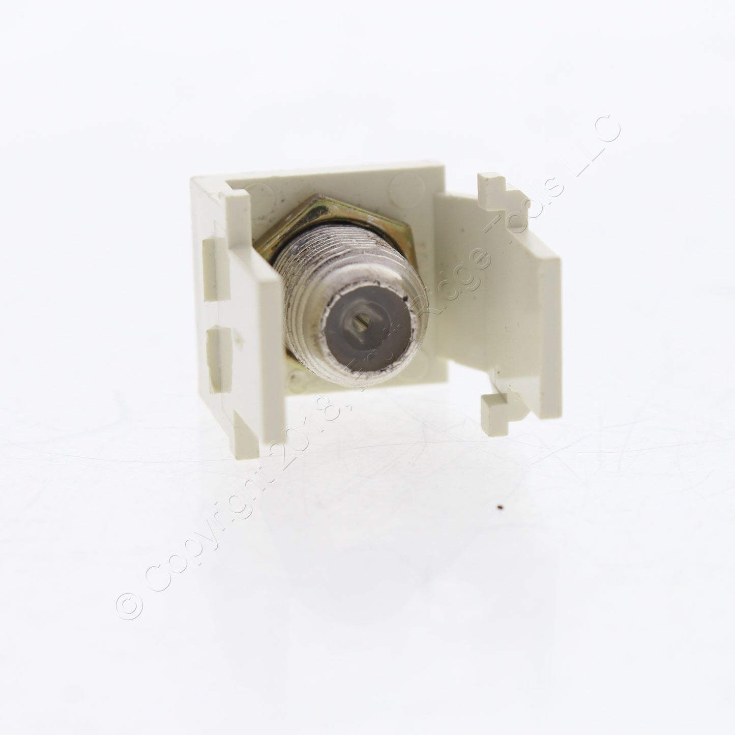 10 Leviton Almond Quickport Nickel F-Type Coaxial Cable Connector Jacks 40731-BA