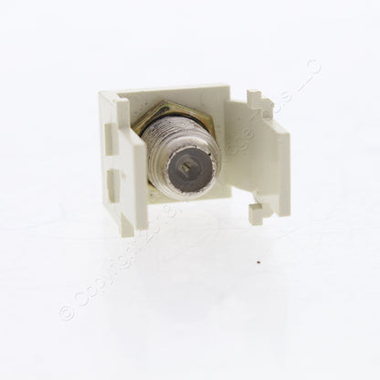 10 Leviton Almond Quickport Nickel F-Type Coaxial Cable Connector Jacks 40731-BA