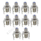 10 Leviton Almond Quickport F-Type Coax Cable Connector Jacks 40731 Blue Center