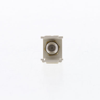 Leviton Lt Almond Quickport Nickel F-Type Coaxial Cable Connector Jack 40731-BT