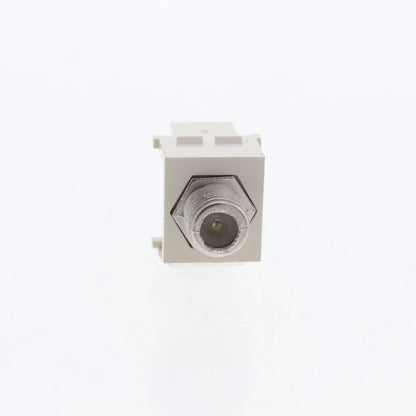 Leviton Lt Almond Quickport Nickel F-Type Coaxial Cable Connector Jack 40731-BT