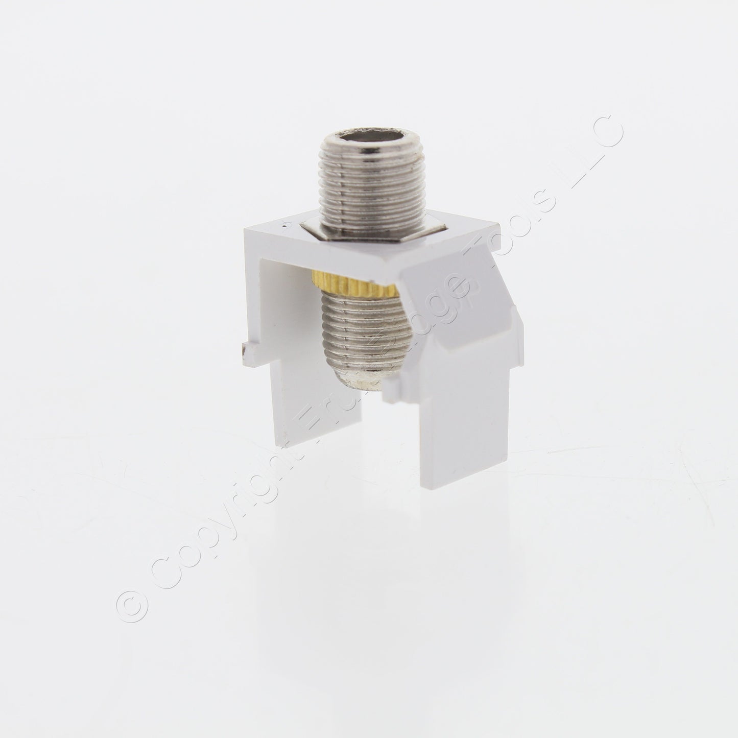 Leviton 40731-BW White Quickport F-Type Coax Cable Connector Jack Insert 10-Pack