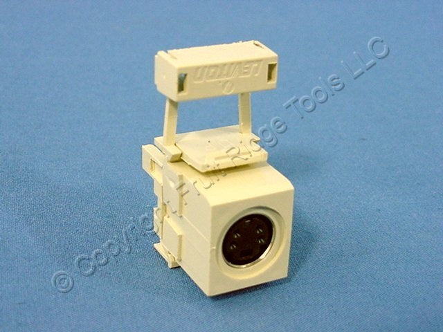 10 Leviton Ivory QuickPort 4-Pin S-Video Jacks 110 Termination Cat 5 5e 6 40734