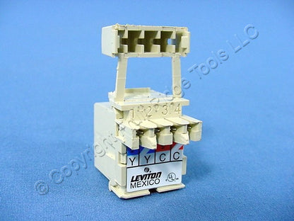 10 Leviton Ivory QuickPort 4-Pin S-Video Jacks 110 Termination Cat 5 5e 6 40734