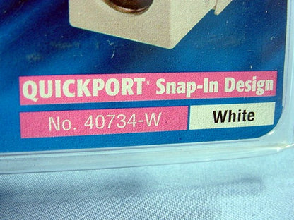Leviton White QuickPort 4-Pin S-Video Jack 110 Termination Cat 5 5e 6 40734-W