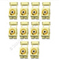 10 Leviton Quickport Almond RCA Stereo Audio Gold Jacks White Strip Barrel 40735