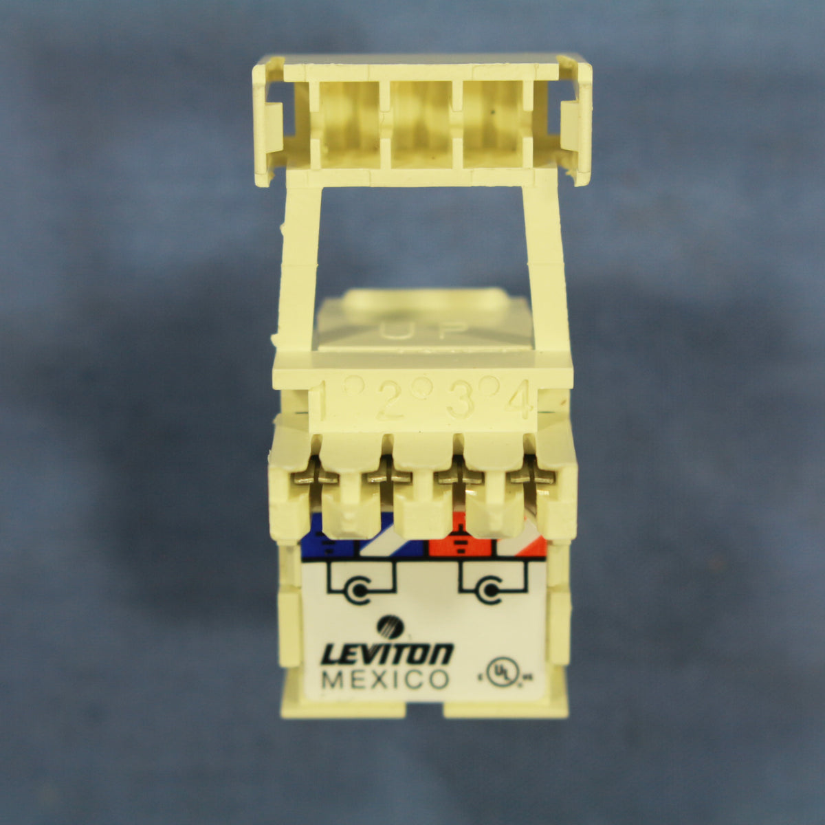 Leviton Quickport Almond RCA Stereo Audio Gold Jack White Strip Barrel 40735-RWA