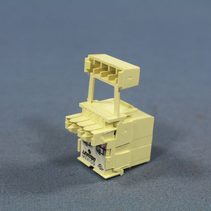Leviton Quickport Almond RCA Stereo Audio Gold Jack White Strip Barrel 40735-RWA