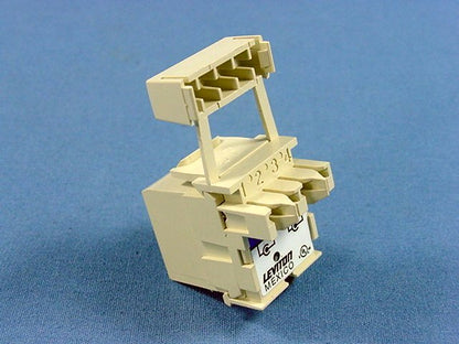 Quickport Ivory RCA Audio Gold Jack White Stripe 110 Termination 40735-RWI