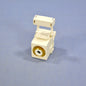 Quickport Light Almond RCA Stereo Audio Jack White Stripe Gold Barrel 40735-RWT
