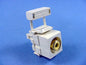 Quickport Ivory RCA Stereo Audio Jack Yellow Stripe Gold Barrel 40735-RYI