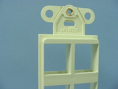Leviton Almond 6-Port Quickport Decora Insert Platform w/Wallplate 40756-BA