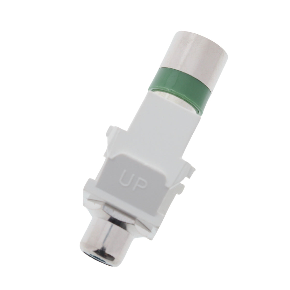 Leviton Quickport White RCA Jack Coaxial Cable Connector Blue Barrel 40782-RLW