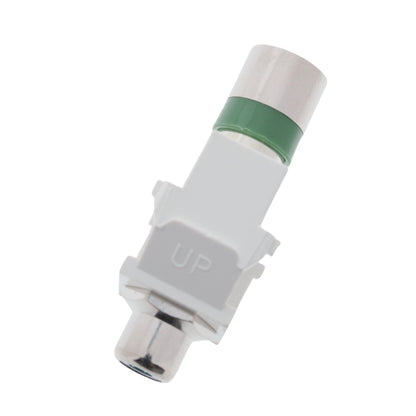 Leviton Quickport White RCA Jack Coaxial Cable Connector Blue Barrel 40782-RLW
