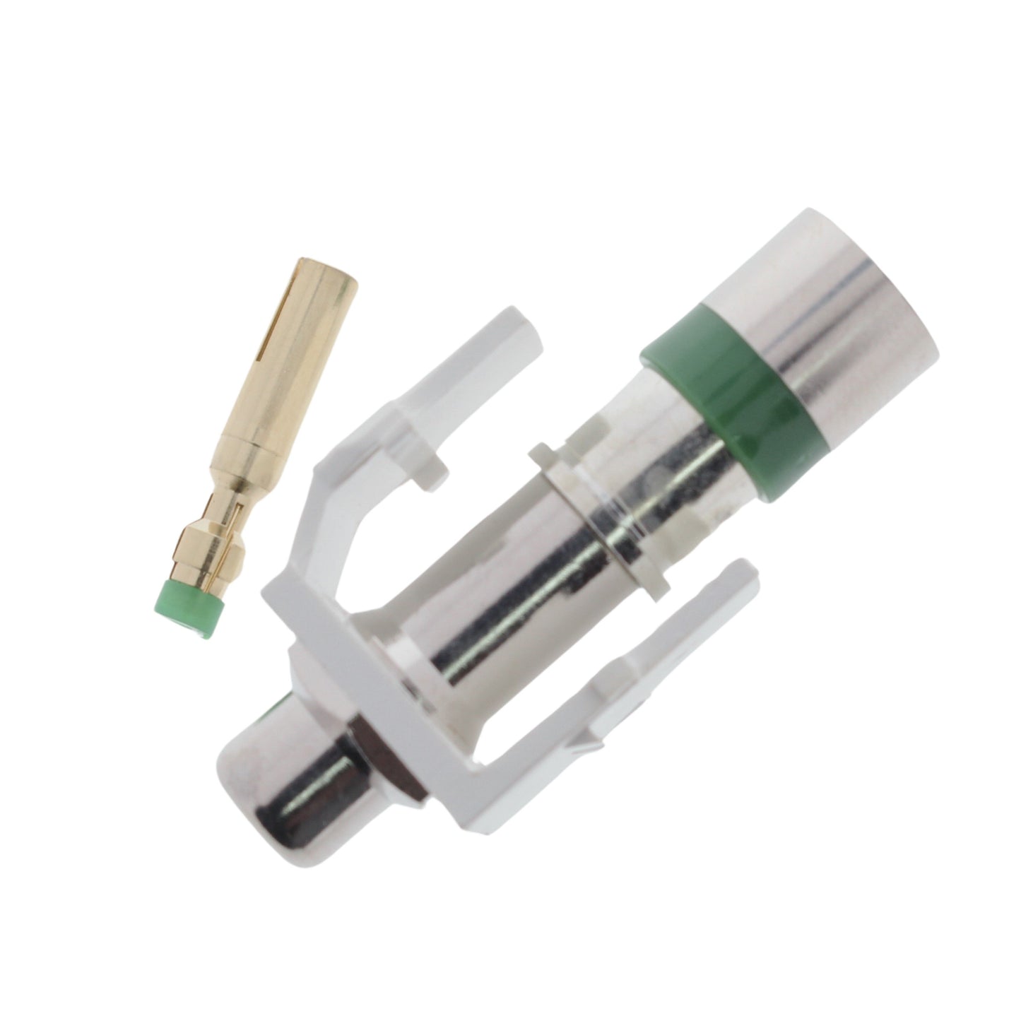 Leviton Quickport White RCA Jack Coaxial Cable Connector Blue Barrel 40782-RLW