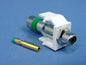 Leviton Quickport White Compression RCA Coax Connector Green Center 40782-RVW