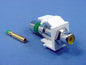 Leviton Quickport White Compression RCA Coax Connector Yellow Center 40782-RYW