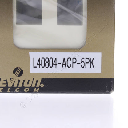 Leviton 40804-ACP Almond 1-Gang 4-Port Unbreakable Nylon Wallplate Covers 5pcs