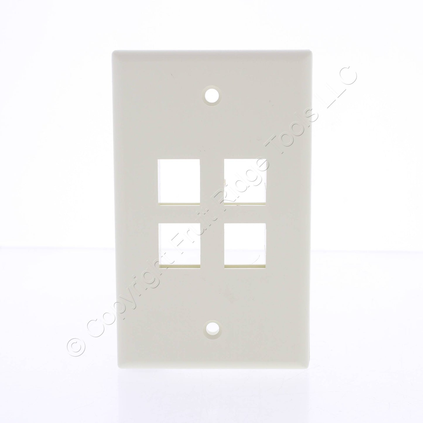 Leviton 40804-ACP Almond 1-Gang 4-Port Unbreakable Nylon Wallplate Covers 5pcs