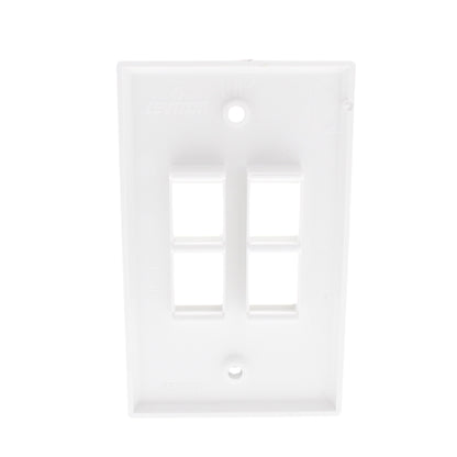 Leviton 40804-WCP White Quickport 4-Port Data Center Plastic Wallplate Covers