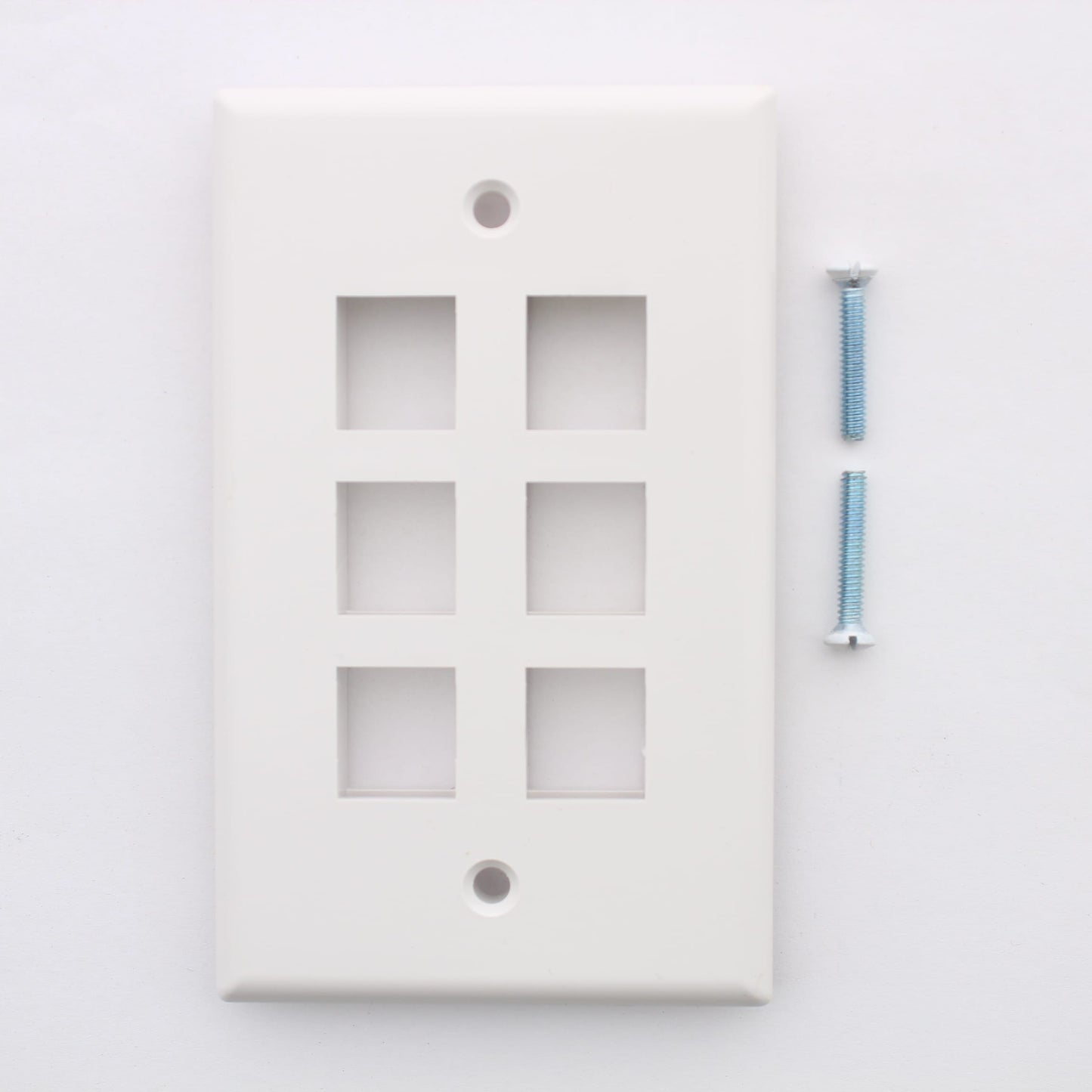 5 Leviton White Flush Mount Quickport 6-Port Wallplate Covers Housing 40806-W