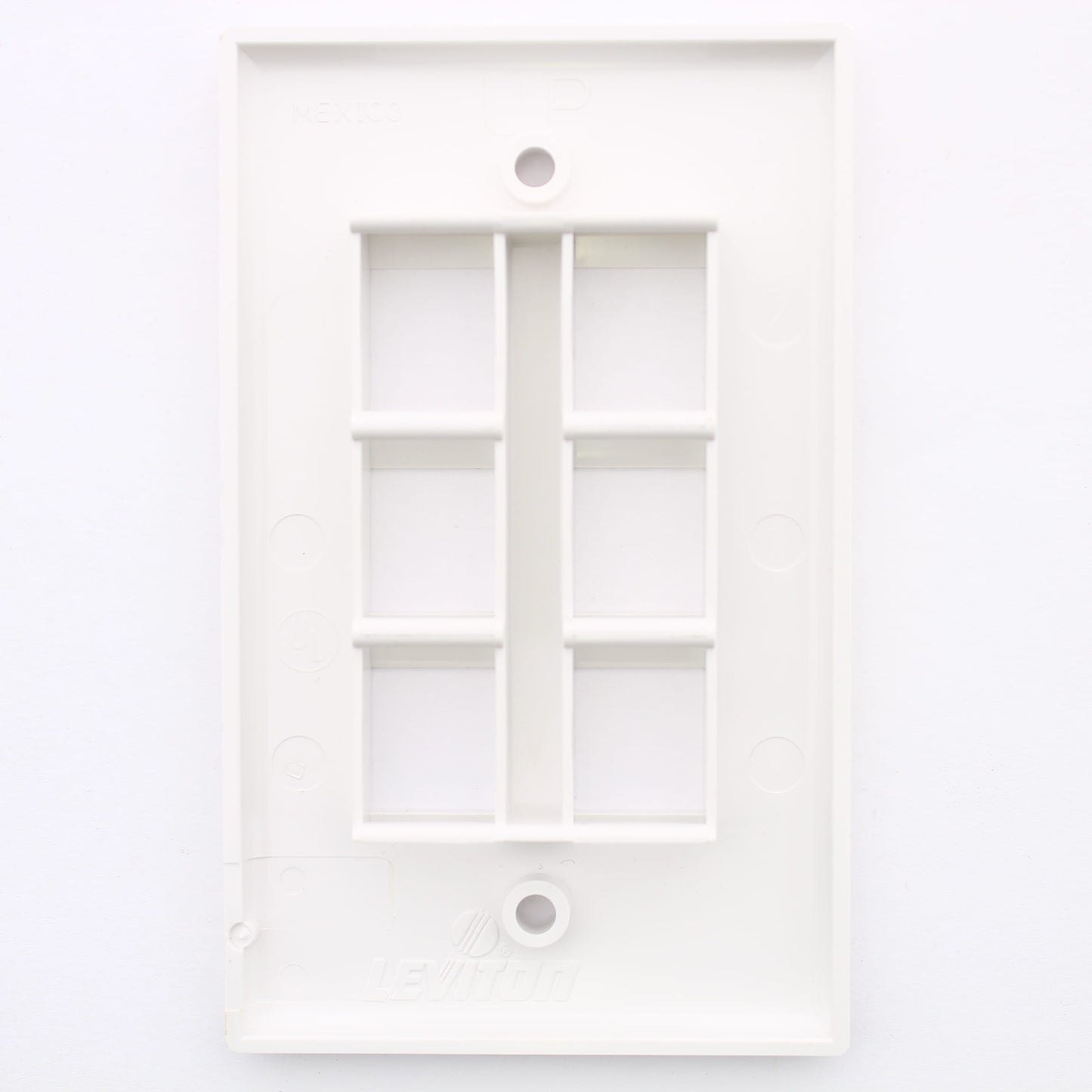 5 Leviton White Flush Mount Quickport 6-Port Wallplate Covers Housing 40806-W