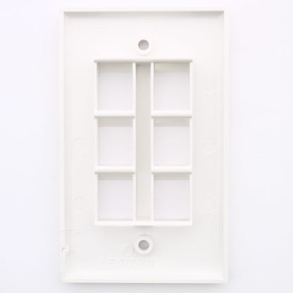 5 Leviton White Flush Mount Quickport 6-Port Wallplate Covers Housing 40806-W