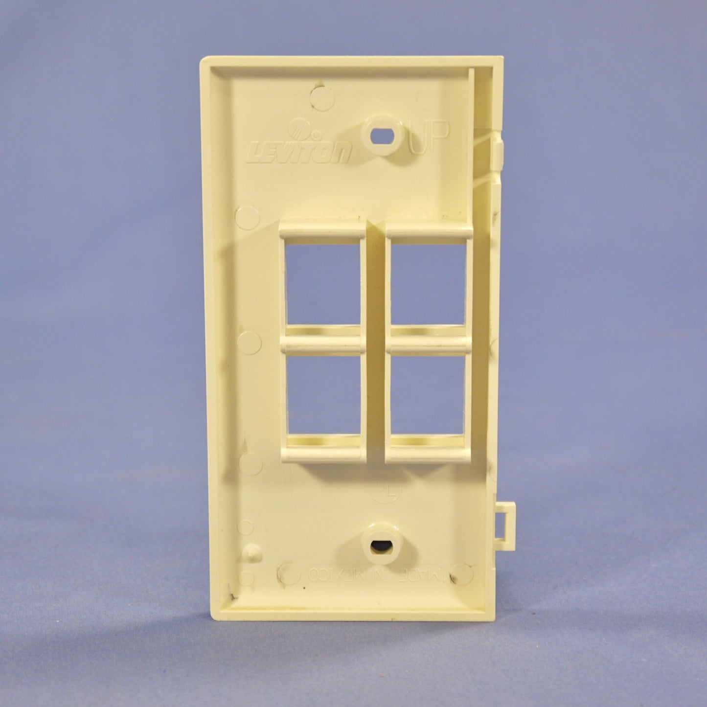 Leviton 40814-BA Almond Quickport 1-Gang 4-Port End Sectional Wallplates 10-Pack