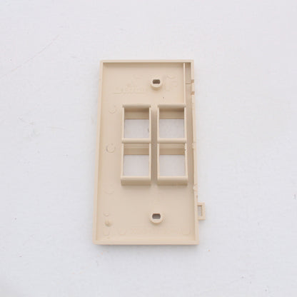 Leviton 40814-I Ivory 1-Gang Quickport 4-Port Data Section Nylon Wallplate Cover