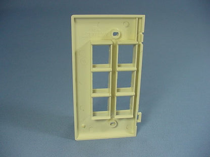 Leviton 40816-BI Ivory Quickport 6-Port Sectional Wallplate