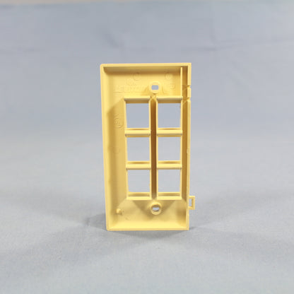 Leviton 40816-I Ivory 6-Port Quickport End Sectional Plastic Wallplates 30-pack