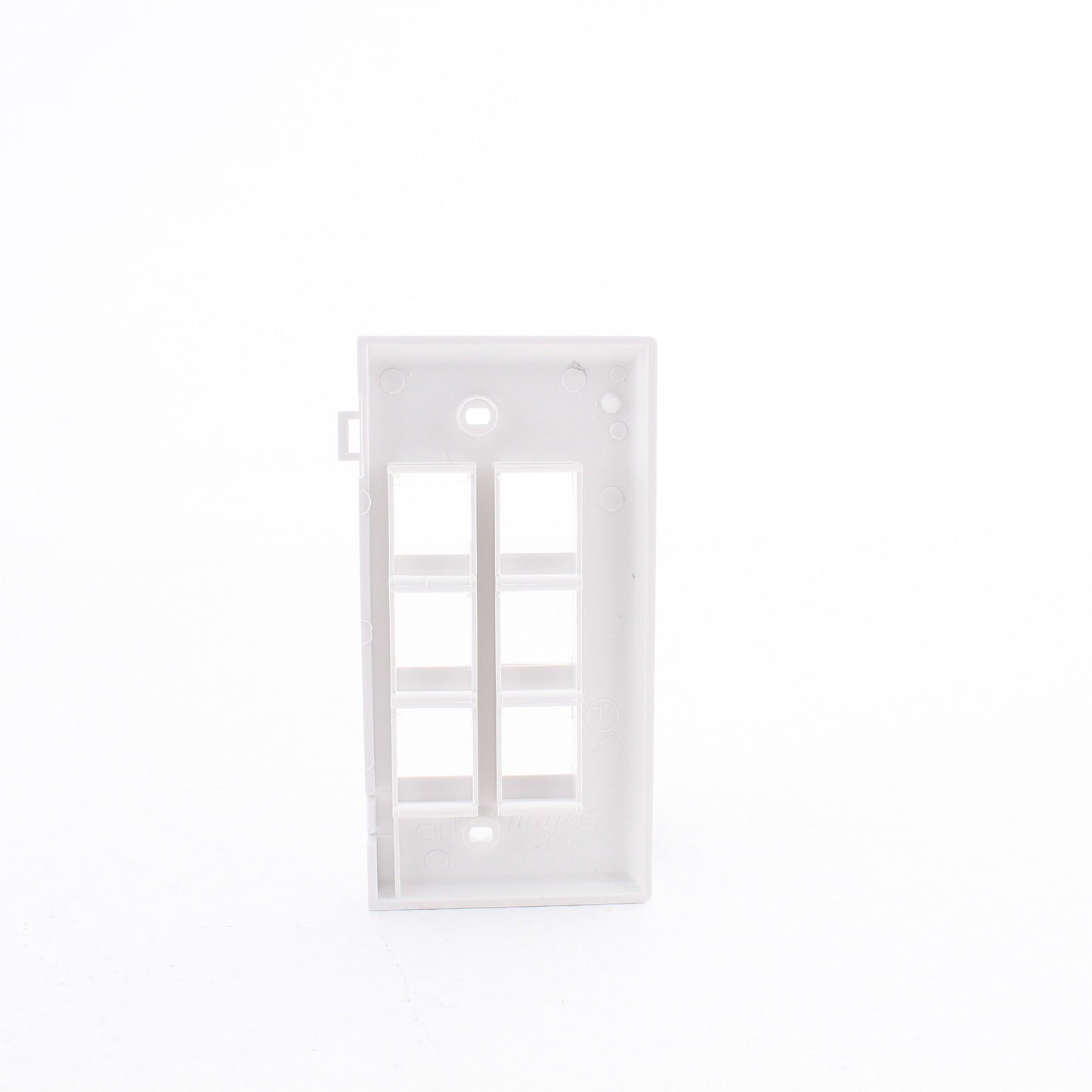 Leviton White 1-Gang Quickport 6-Port Sectional Flush Wallplate Cover 40816-W