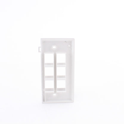 Leviton White 1-Gang Quickport 6-Port Sectional Flush Wallplate Cover 40816-W
