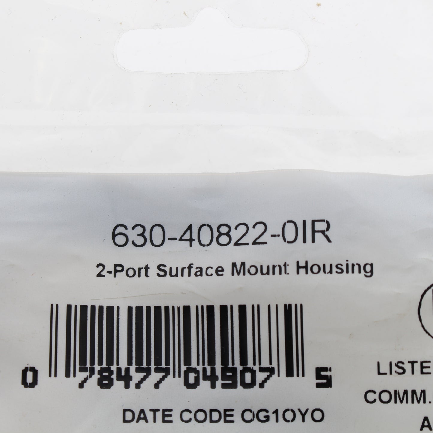 Leviton Ivory 2-Port Quickport Surface Mount Jack Housing w/ ID Plate 40822-IR