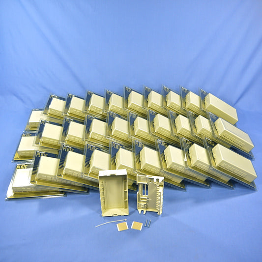 30 Leviton 6-Port Ivory Surface Mount Quickport Wallplate Module Boxes 40826-I