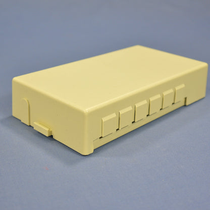 Leviton 6-Port Ivory Surface Mount Audio Quickport Housing Wallplate Box 40826-I