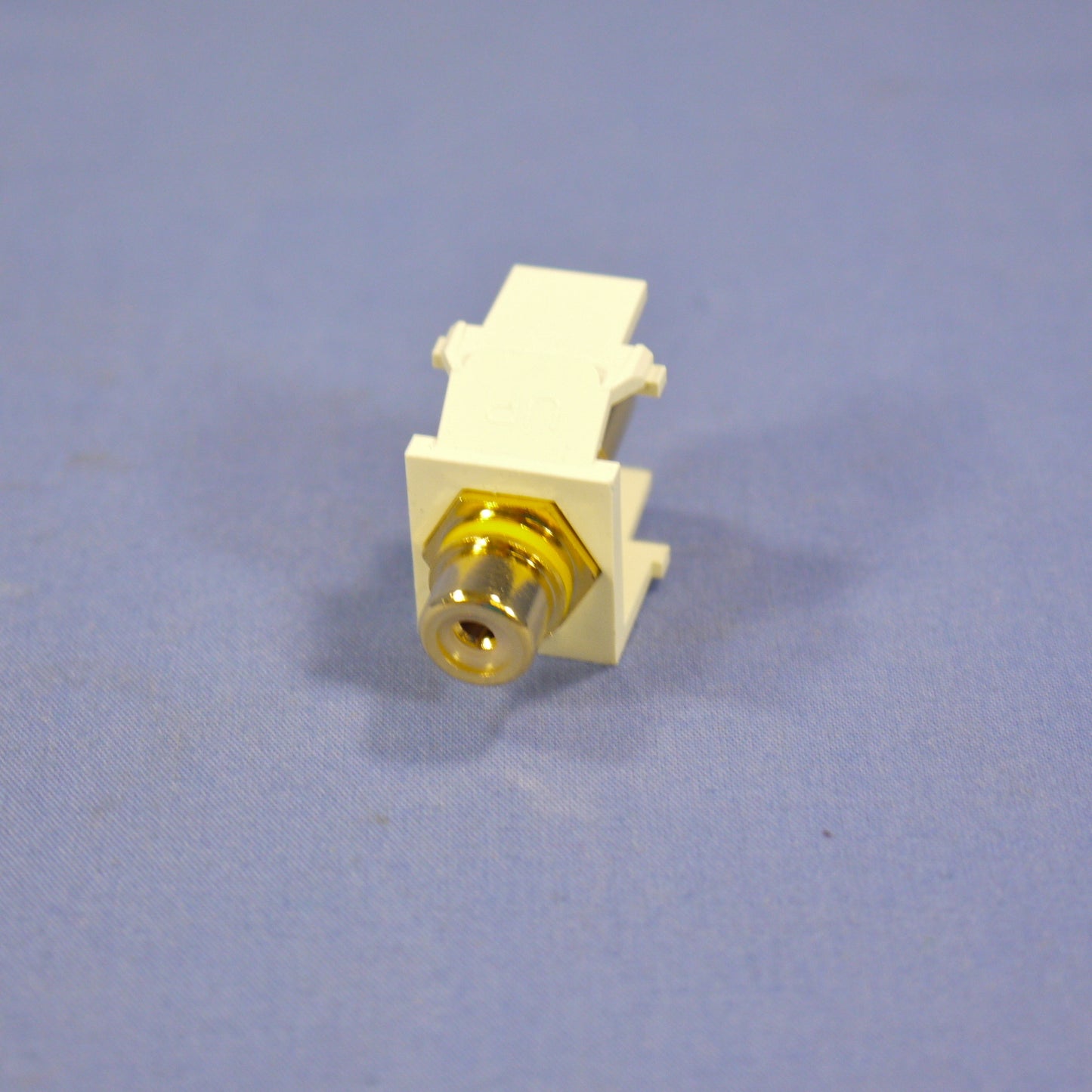Leviton 40830-BAY Almond Quickport RCA Video Gold Jack w/ Yellow Stripe