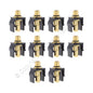 10 Leviton Brown Quickport Stereo RCA Jacks Gold Black Stripe 40830-BBE