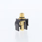 Single Leviton Brown Quickport Stereo RCA Jack Gold Black Stripe 40830-BBE