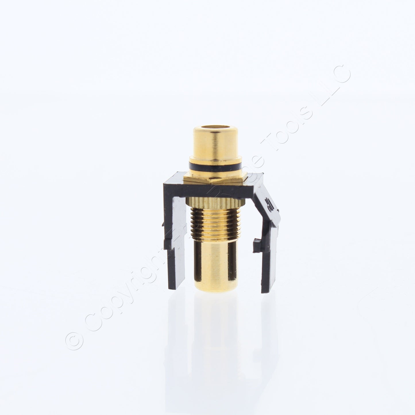 10 Leviton Brown Quickport Stereo RCA Jacks Gold Black Stripe 40830-BBE