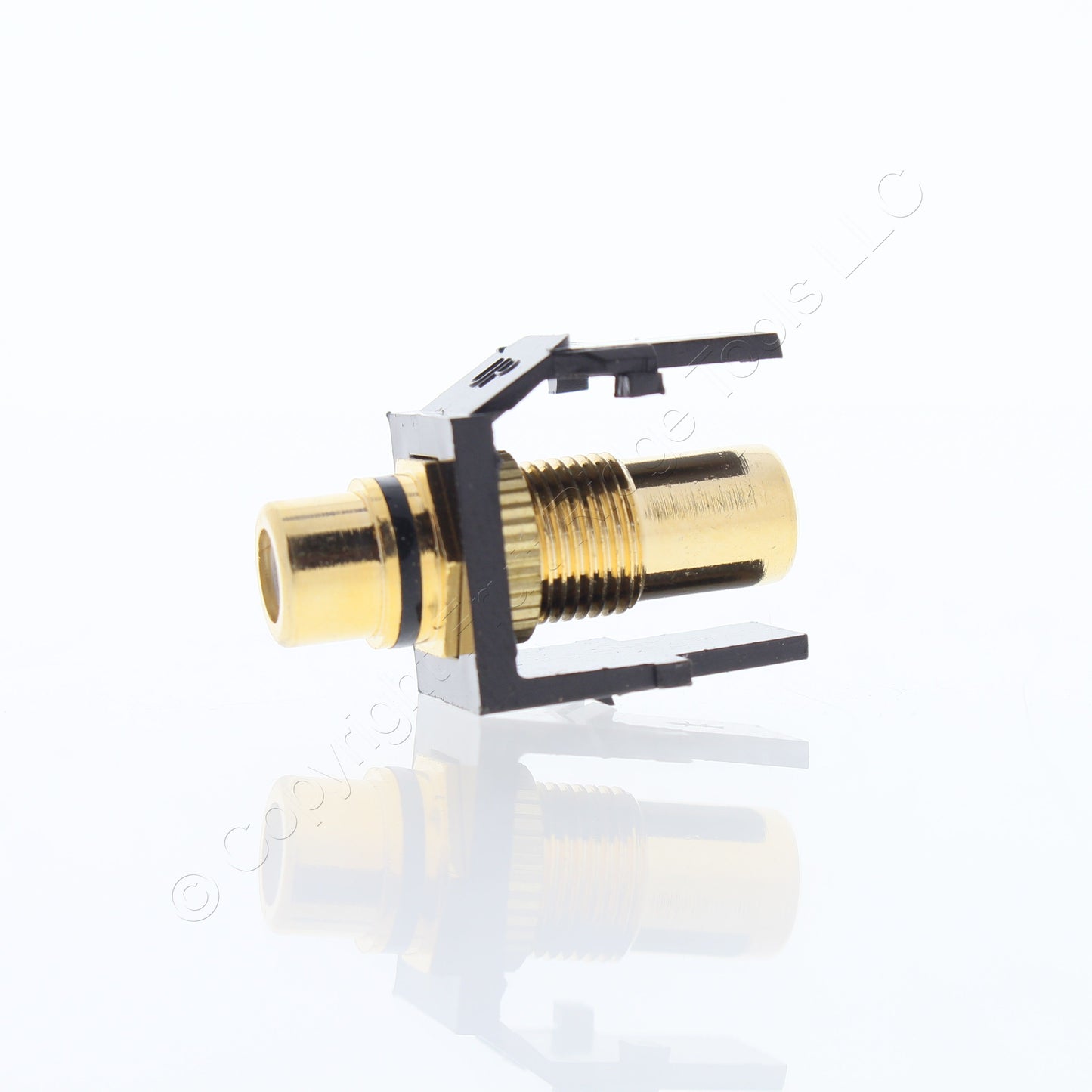10 Leviton Brown Quickport Stereo RCA Jacks Gold Black Stripe 40830-BBE